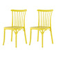 Set of Two Yellow Heavy Duty Plastic Outdoor Stacking Dining Chairs