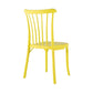 Set of Two Yellow Heavy Duty Plastic Outdoor Stacking Dining Chairs