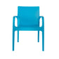 Set of Two Blue Heavy Duty Plastic Outdoor Stacking Dining Chairs