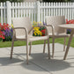 Set of Two Taupe Heavy Duty Plastic Outdoor Stacking Dining Chairs