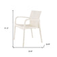 Set of Two White Heavy Duty Plastic Outdoor Stacking Dining Chairs