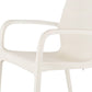 Set of Two White Heavy Duty Plastic Outdoor Stacking Dining Chairs