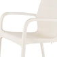 Set of Two White Heavy Duty Plastic Outdoor Stacking Dining Chairs