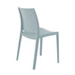 Set of Four Baby Blue Heavy Duty Plastic Outdoor Stacking Dining Chairs