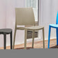 Set of Four Taupe Heavy Duty Plastic Outdoor Stacking Dining Chairs