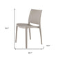 Set of Four Taupe Heavy Duty Plastic Outdoor Stacking Dining Chairs