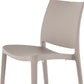 Set of Four Taupe Heavy Duty Plastic Outdoor Stacking Dining Chairs