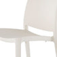 Set of Four White Heavy Duty Plastic Outdoor Stacking Dining Chairs