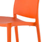 Set of Four Orange Heavy Duty Plastic Outdoor Stacking Dining Chairs