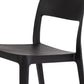 Set of Two Black Heavy Duty Plastic Outdoor Stacking Accent Chairs