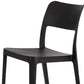 Set of Two Black Heavy Duty Plastic Outdoor Stacking Accent Chairs