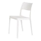 Set of Two White Heavy Duty Plastic Outdoor Stacking Accent Chairs