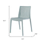 Set of Two Baby Blue Heavy Duty Plastic Outdoor Stacking Accent Chairs