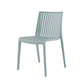 Set of Two Baby Blue Heavy Duty Plastic Outdoor Stacking Accent Chairs