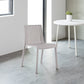Set of Two Taupe Heavy Duty Plastic Outdoor Stacking Accent Chairs