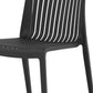Set of Two Black Heavy Duty Plastic Outdoor Stacking Accent Chairs