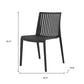 Set of Two Black Heavy Duty Plastic Outdoor Stacking Accent Chairs