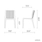 Set of Two White Heavy Duty Plastic Outdoor Stacking Accent Chairs