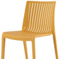 Set of Two Gold Heavy Duty Plastic Outdoor Stacking Accent Chairs