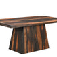 75" Brown Solid Wood Pedestal Base Dining Table