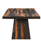75" Brown Solid Wood Pedestal Base Dining Table