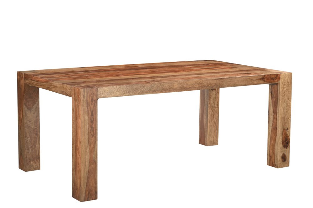 75" Brown Solid Wood Dining Table