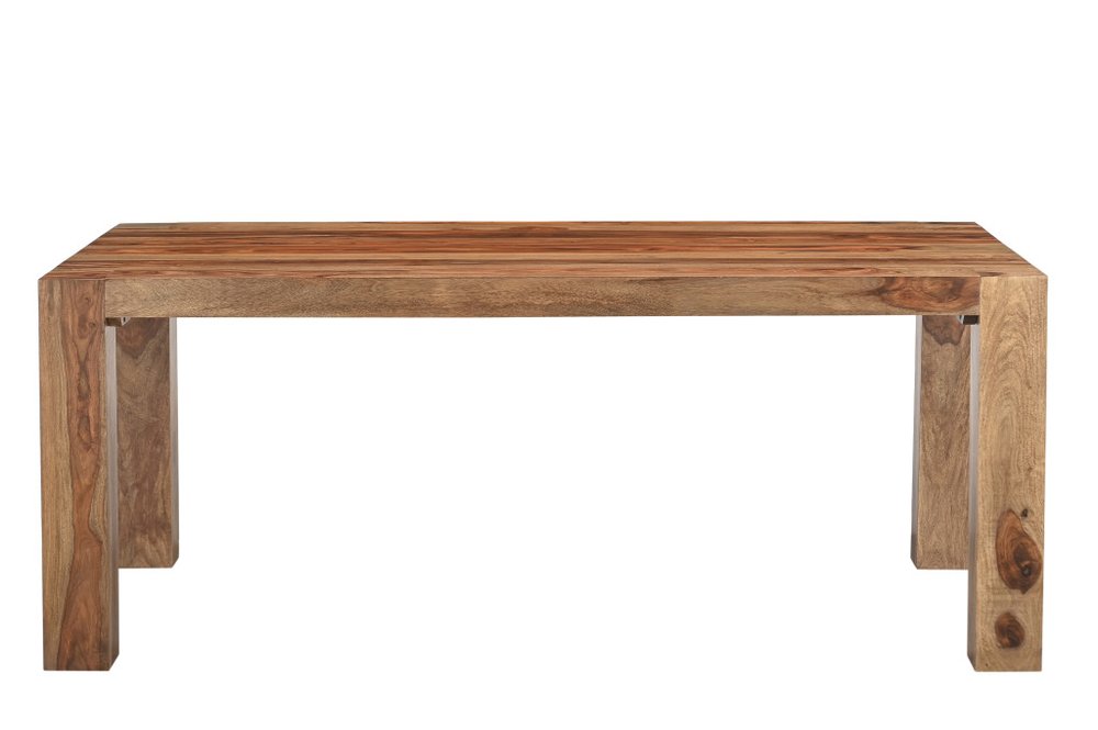 75" Brown Solid Wood Dining Table