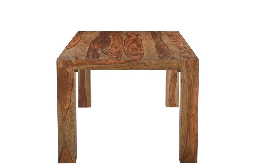 75" Brown Solid Wood Dining Table