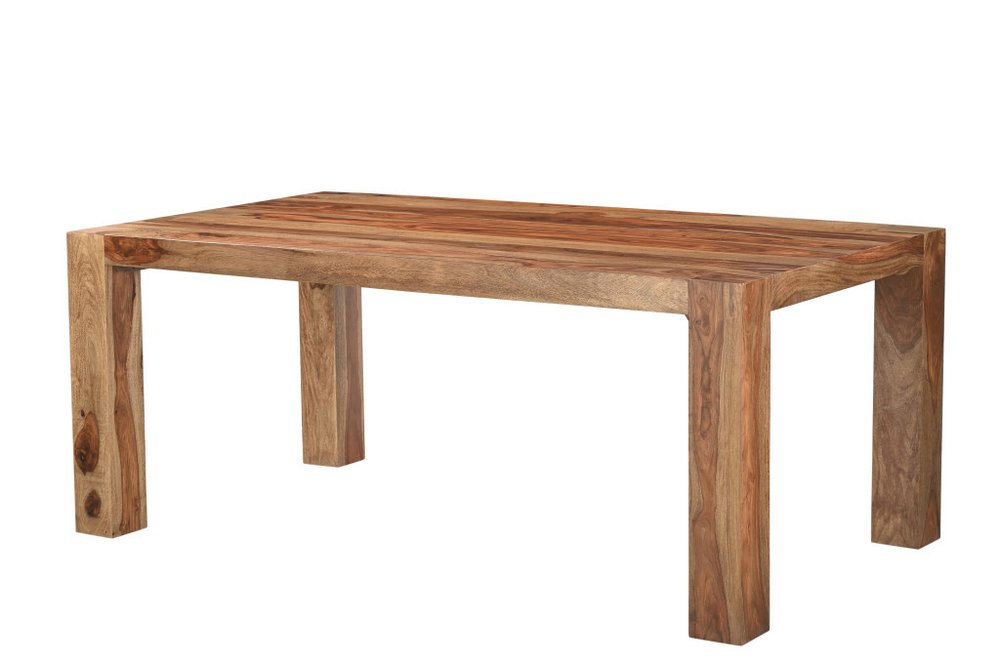 75" Brown Solid Wood Dining Table