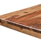 75" Brown Wood Pedestal Base Dining Table
