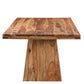 75" Brown Wood Pedestal Base Dining Table