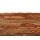 80" Brown and Black Solid Wood and Iron Live Edge Dining Table