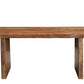 74" Brown Wood Double Pedestal Base Live Edge Dining Table