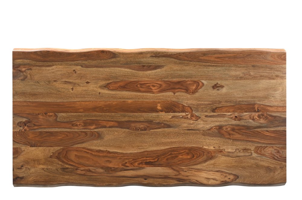 74" Brown Wood Double Pedestal Base Live Edge Dining Table