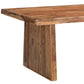 74" Brown Wood Double Pedestal Base Live Edge Dining Table