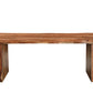 86" Brown Wood Double Pedestal Live Edge Dining Table