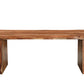 86" Brown Wood Double Pedestal Live Edge Dining Table
