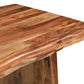 86" Brown Wood Double Pedestal Live Edge Dining Table