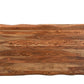 86" Brown Wood Double Pedestal Live Edge Dining Table