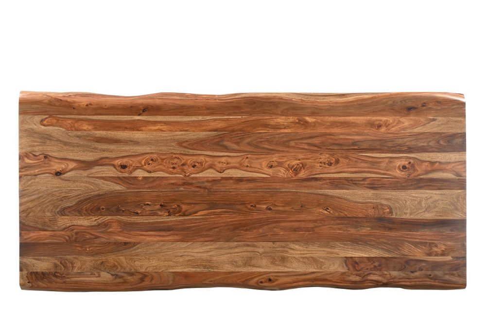 86" Brown Wood Double Pedestal Live Edge Dining Table