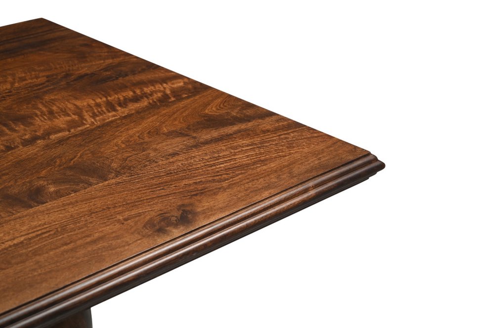 96" Dark Brown Wood Double Pedestal Base Dining Table