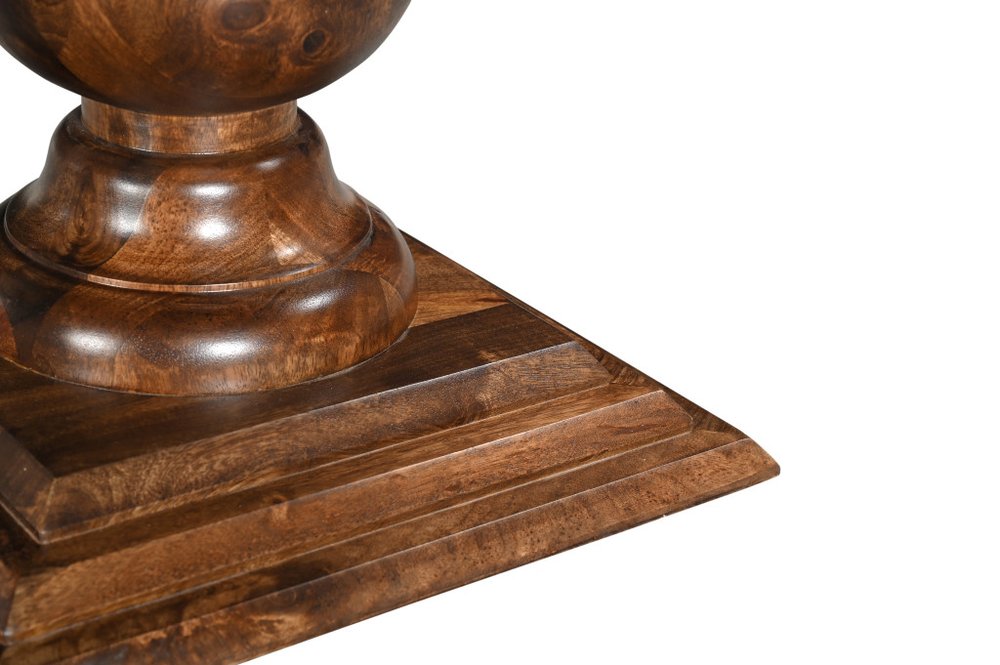 96" Dark Brown Wood Double Pedestal Base Dining Table