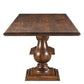 96" Dark Brown Wood Double Pedestal Base Dining Table