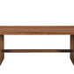 86" Brown Wood Trestle Base Dining Table