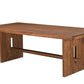 86" Brown Wood Trestle Base Dining Table