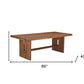 86" Brown Wood Trestle Base Dining Table