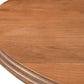 48" Natural Wood Pedestal Base Round Top Dining Table