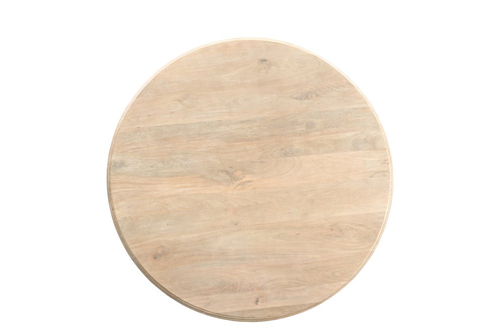 48" Natural Solid Wood Pedestal Base Round Top Dining Table