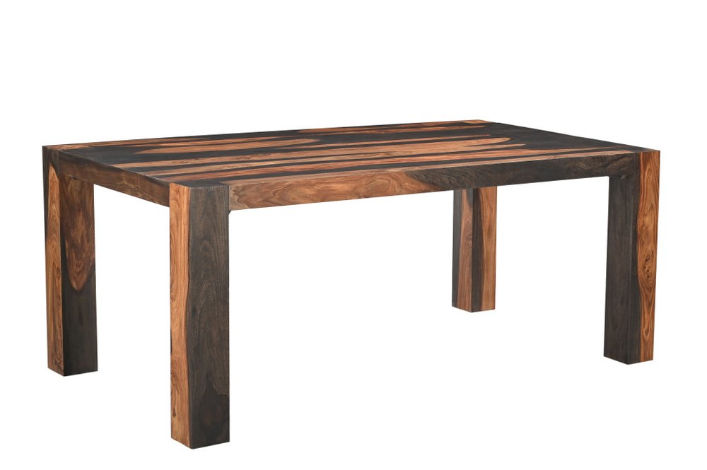 75" Dark Brown Solid Wood Dining Table