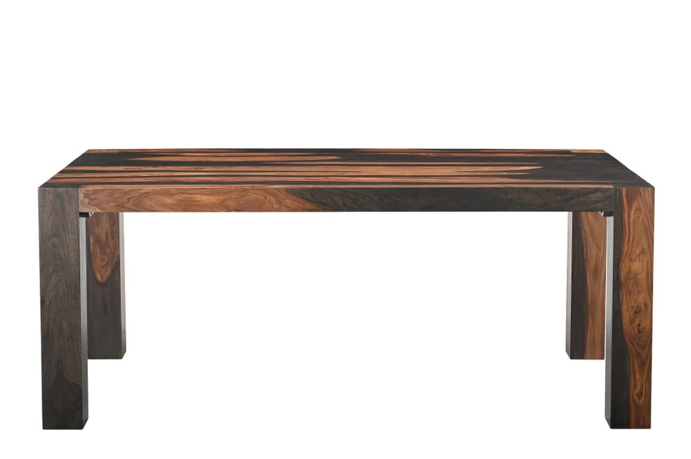 75" Dark Brown Solid Wood Dining Table